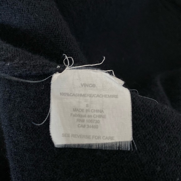 Vince Black 100% Cashmere Front Tie Cardigan. - Picture 9 of 9
